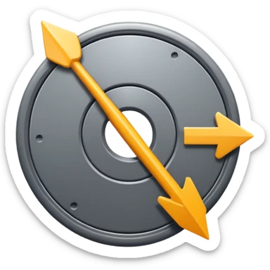 mac os icon rotation retro, gray 80s, arrows, direction circle sticker