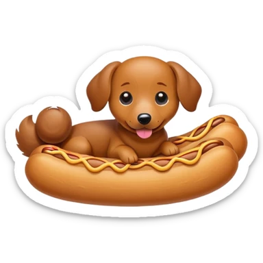 A cute churro weenie dog sticker