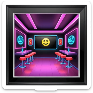 nightclub wtihout people sticker