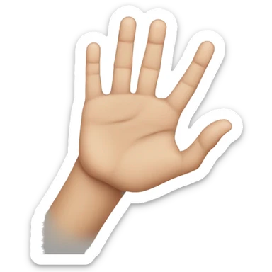 Hand with on ring and index finger open sticker