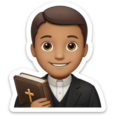 The priest presiding over the wedding sticker