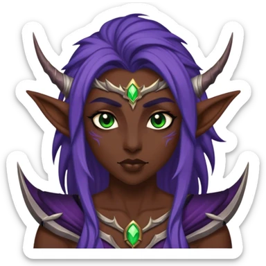 A night elf from world of warcraft sticker