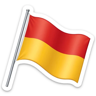 a flag that is half the polish flag and half the macedonian flag sticker