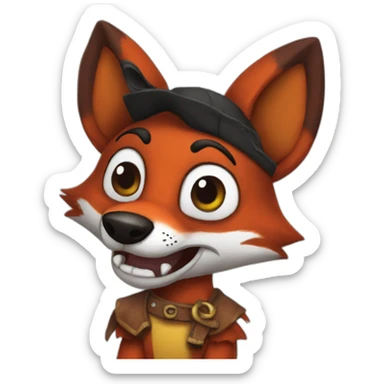 Foxy the Pirate Fox fnaf sticker