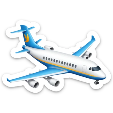 avion blanco mas sencillo sticker