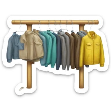 Clothing rack sticker