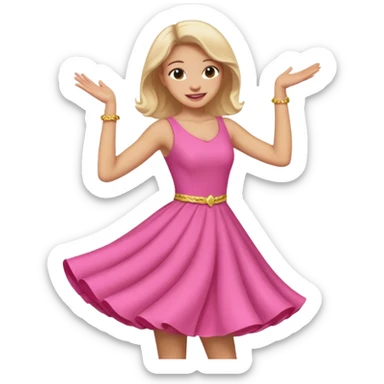 Bailarina rosada pero no de valet sino de bailes sticker