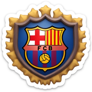 Fc Barcelona badge with year they have been invented sticker