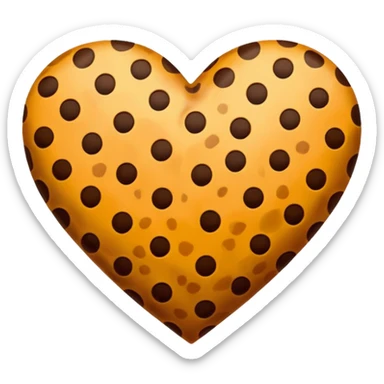Cheetah print heart emoji sticker