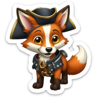 foxy the pirate animaltronic sticker