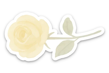 oil painting art style, visible brushstrokes, dreamy, yellow rose laid horizontal sticker