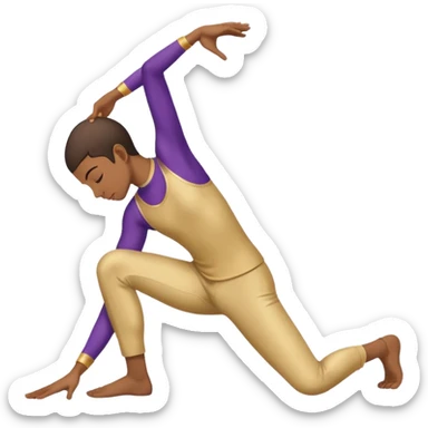 Person bowing at the end of a performance sticker