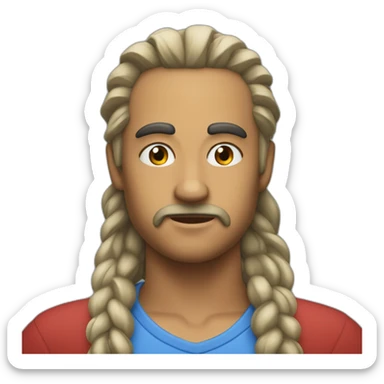 cara barba canosa sticker