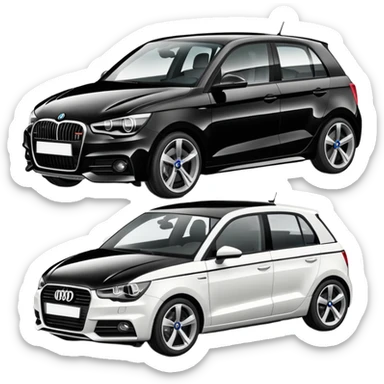Bmw suv black, audi a1 black, gvw golf black, vw t7 black sticker