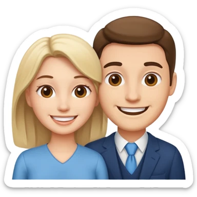 Married couple male and female sticker