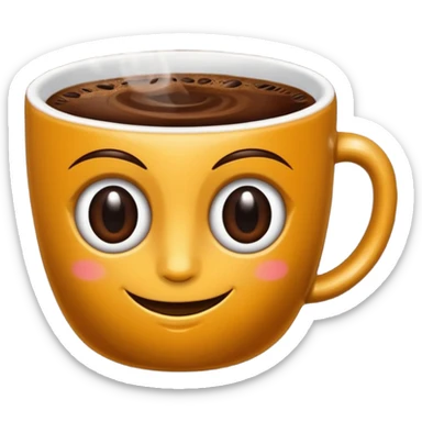 Grano de café con personalidad
 sticker