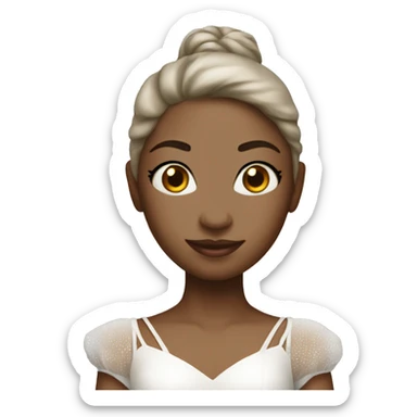 Ballerina with white outfit sticker