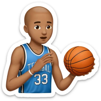 Fais un emoji qui est la célébration d’un joueur qui a un doigt sur sa tempe et un autre doigt de son autre main sur sa bouche qui fait chut  sticker