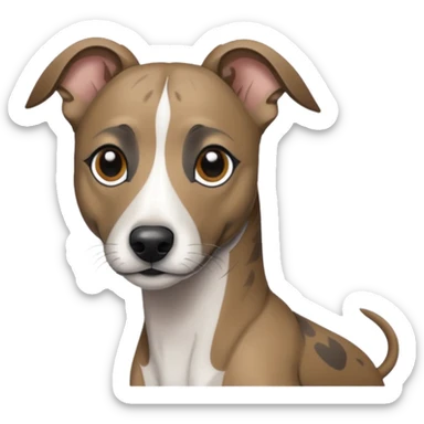 Create a brindle whippet emoji sticker