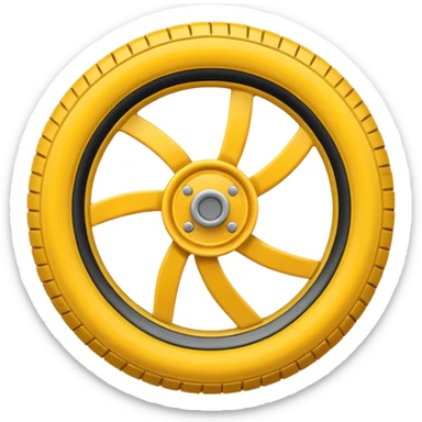 yellow glider wheel sticker