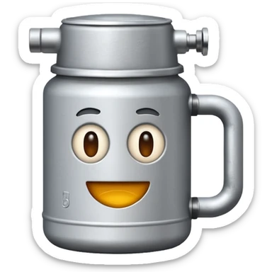 un termo con un mate blanco que diga "Stanley" en ambos  sticker