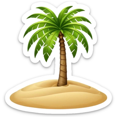 palm tree and sand sticker