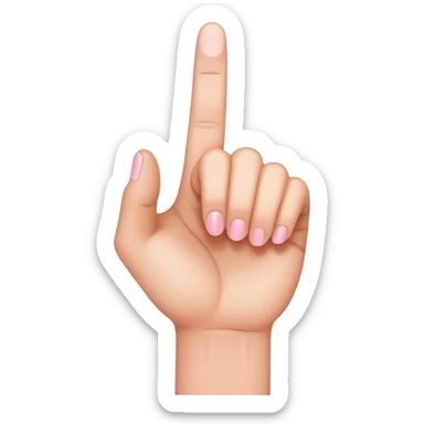Hand. Only pinky sticking up. All other fingers down  sticker