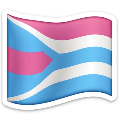 A trans flag with the banned emblem  sticker