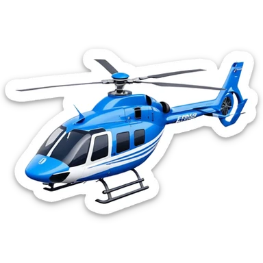 Eurocopter EC135 - Airbus Helicopters (Model Year: 2020) (Iconic colour: Blue and white) sticker