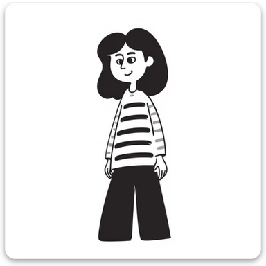 judgemental side eye, expressive face, hand drawn doodle style sticker