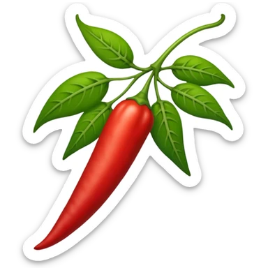 a chili pepper plant sticker
