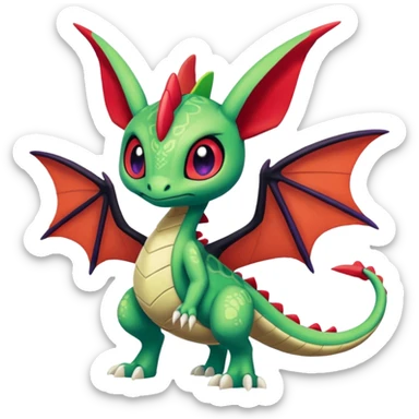 Meloetta-Flygon-Spyro-Toothless-Stitch-Pokémon-Fakémon-creature-hybrid sticker