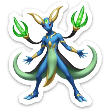 Cresselia-Zygarde-Electrike-Fakémon-fusion, full body sticker