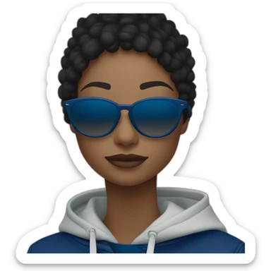 Lacoste bag girl with black lacoste hoodie e and blue oakley sportive sunglass  sticker