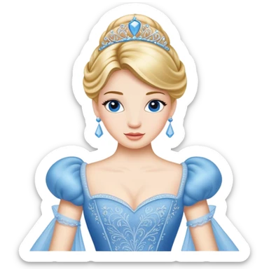 Cinderella in blue princess ball gown sticker