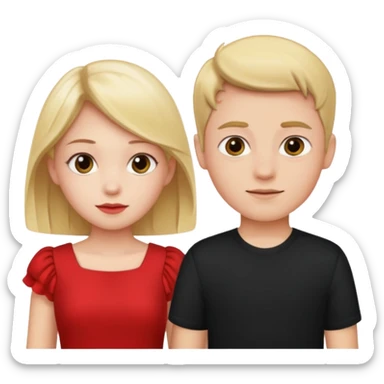 Wow good now just change the colour of dress girl red boy black sticker