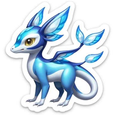 Angelic Divine Bioluminescent Translucent Luminescent Diaphanous Shiny Colorful Meloetta-Latias-Veemon-Wargreymon-Protogen-Fakémon-fusion-hybrid-creature sticker