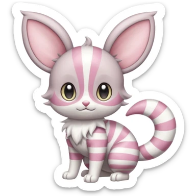  Fey Toony Espurr-Minccino-Skitty-Sprigatito-fusion-hybrid sticker
