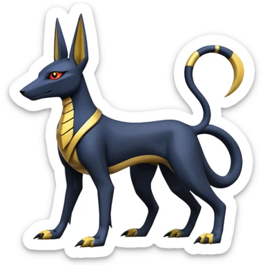 Heliolisk-Anubis-Lombax-Sergal-Umbreon-Cyclizar-Genesect-Pokémon, full body sticker