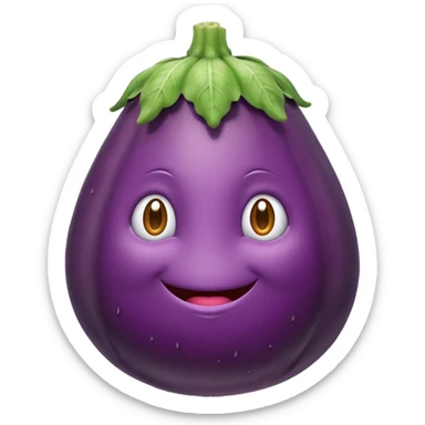 Je veux un hérisson sous forme de aubergine  sticker