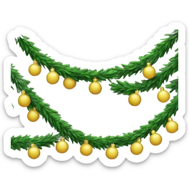 Christmas tree garland sticker