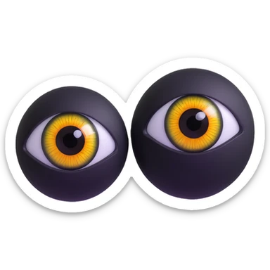 realistic 3D eyes with detailed iris sticker