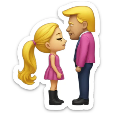 trump kissing his daughter, positivity, inclusiveness sticker
