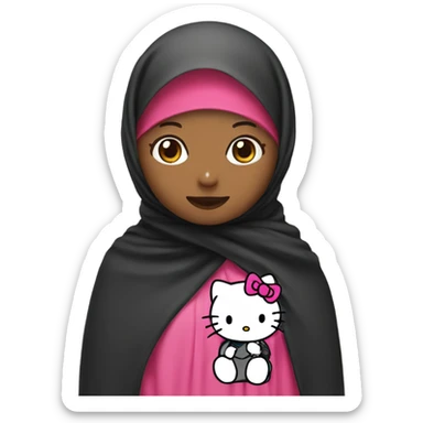 Hello-kitty hello-kitty with hijab sticker