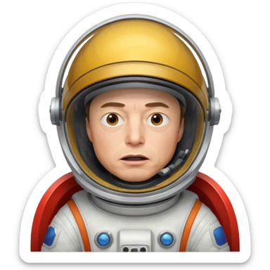 Elon Musk in the space: Angry sticker