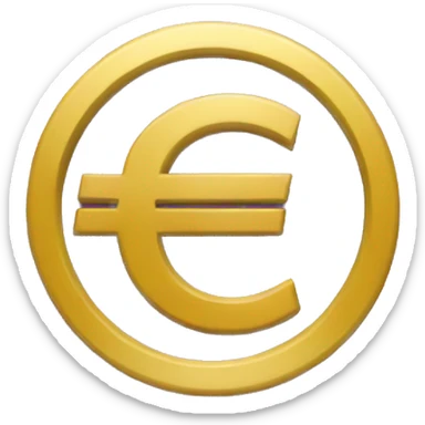 Purple euro symbol  sticker