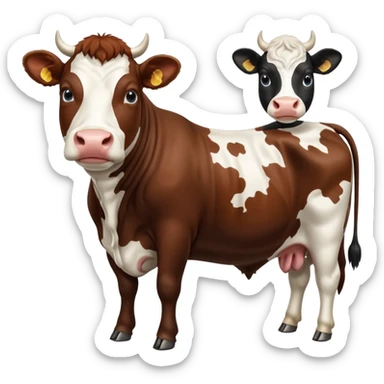 i need a emoji which can show comparison of a diffrent cattle breeds sticker
