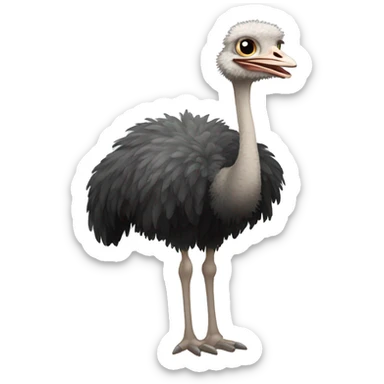Ostrich standing sticker