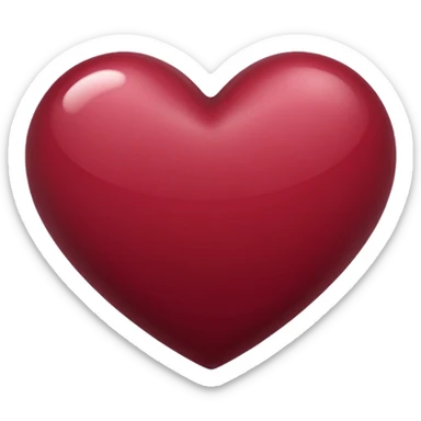 maroon heart emoji sticker