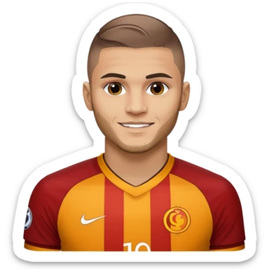 Mauro icardi Galatasaray formasıyla gol sevinci yapıyor sticker